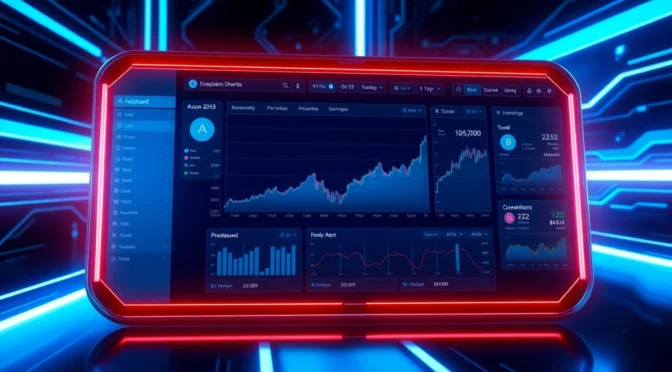 Aicoin platform's real-time cryptocurrency chart dashboard with dynamic alerts and security features