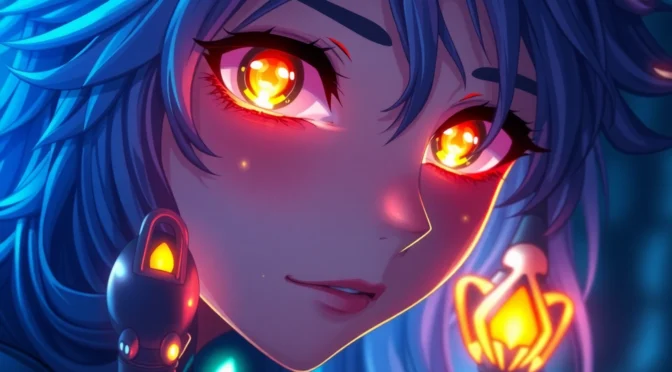 AI generated hentai artwork depicting a detailed anime character with vibrant colors and realistic shading, showcasing advanced AI image synthesis techniques.