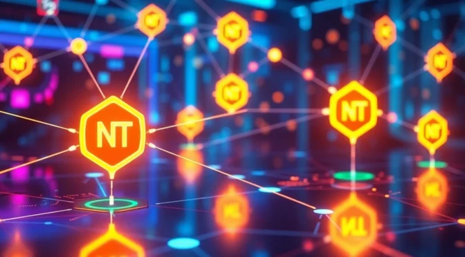 Comprehensive Blockchain and NFT Technology Guide illustrating digital assets and blockchain